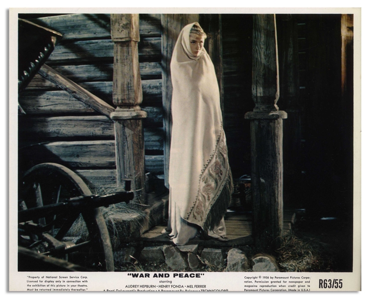 Audrey Hepburn Personally Owned Lobby Card From ''War and Peace'' -- From the Personal Collection of Audrey Hepburn